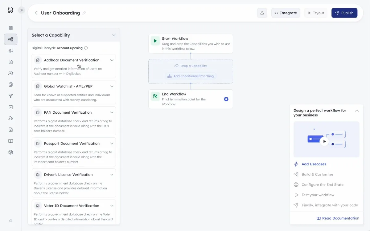 Bureau's no-code workflow builder